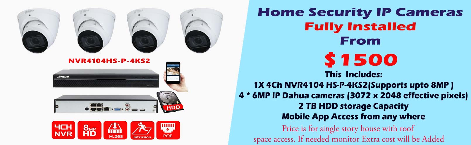 Home Security cameras installation